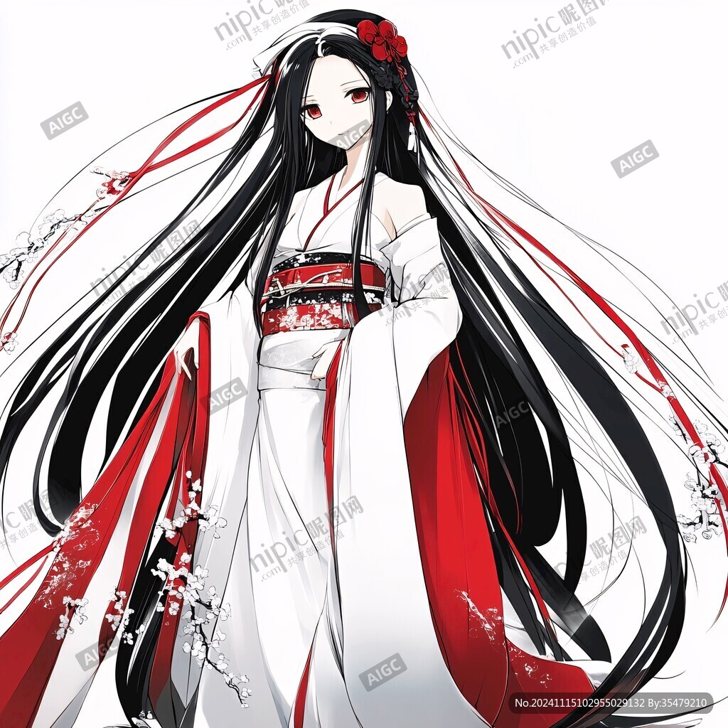 红衣少女设计古风