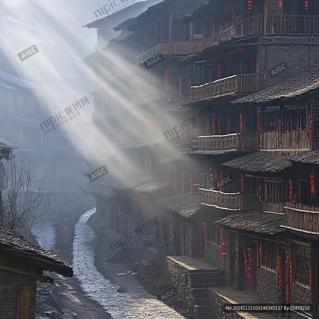 红灯笼吊脚楼