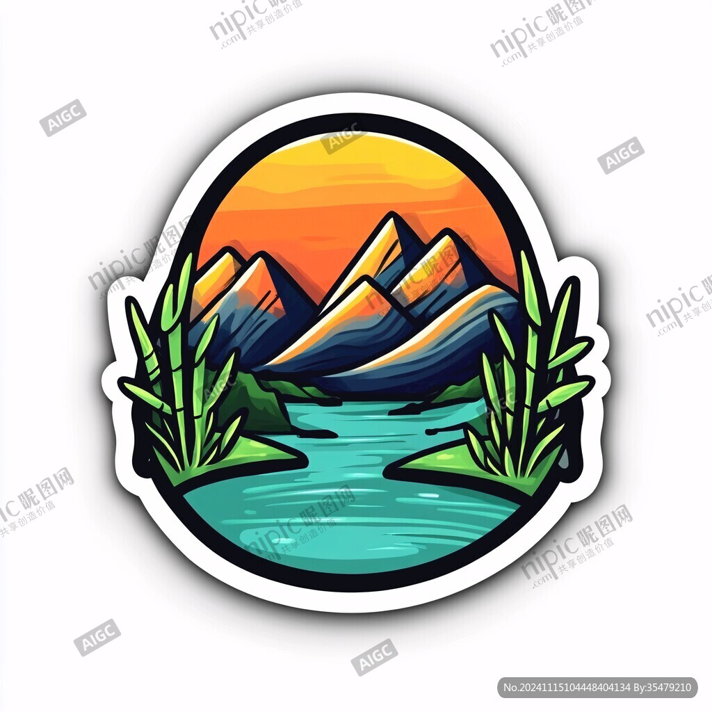 河流山脉logo