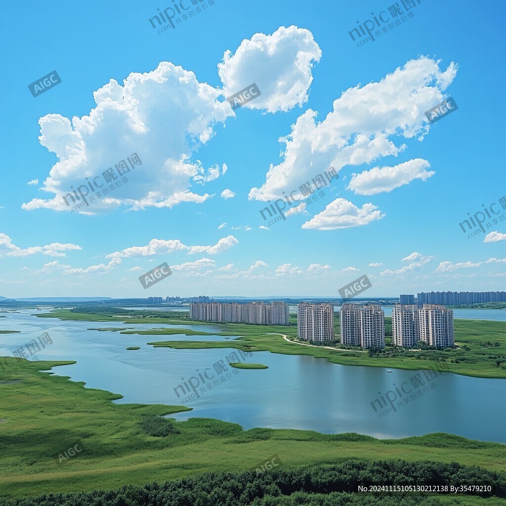 群力外滩湿地风光