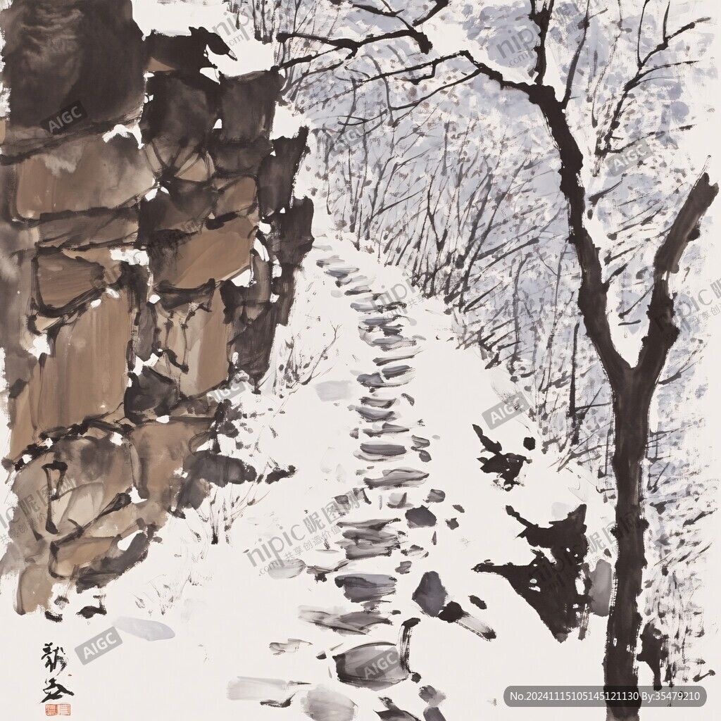 赭山残雪