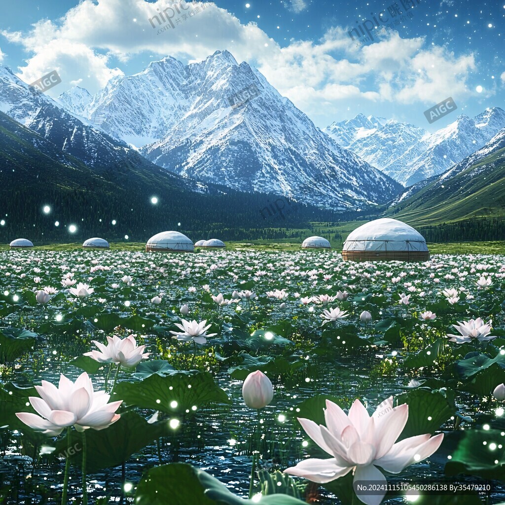 莲花电视背景