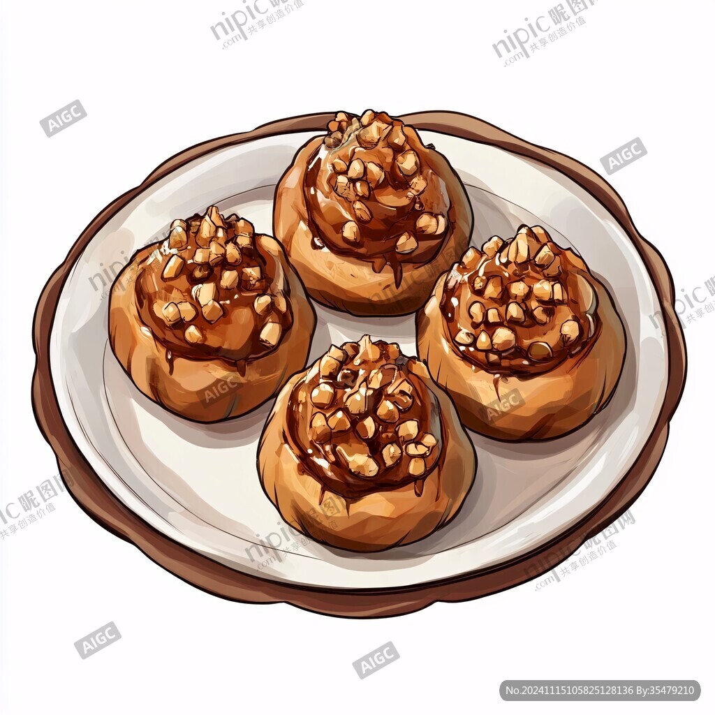 棋子烧饼插画