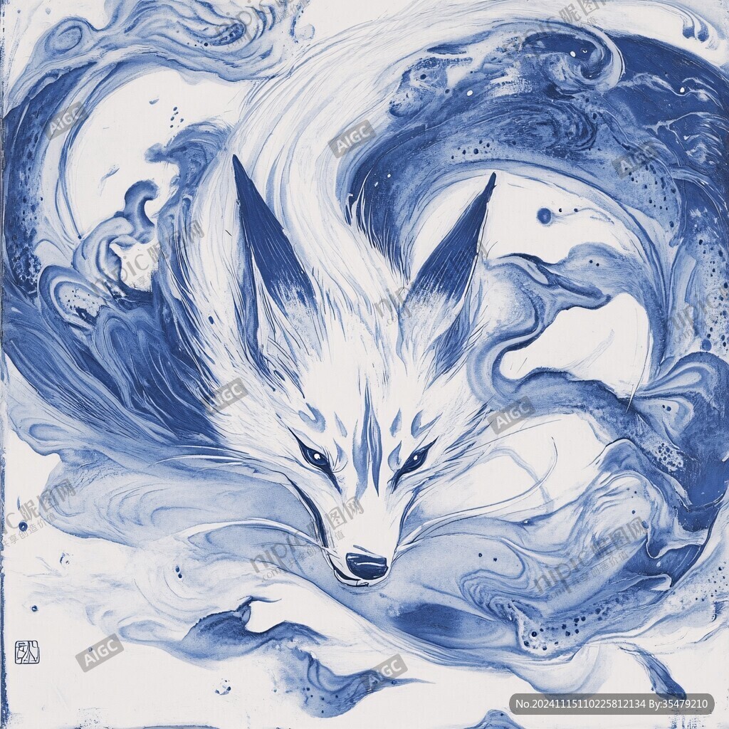 九尾狐插画