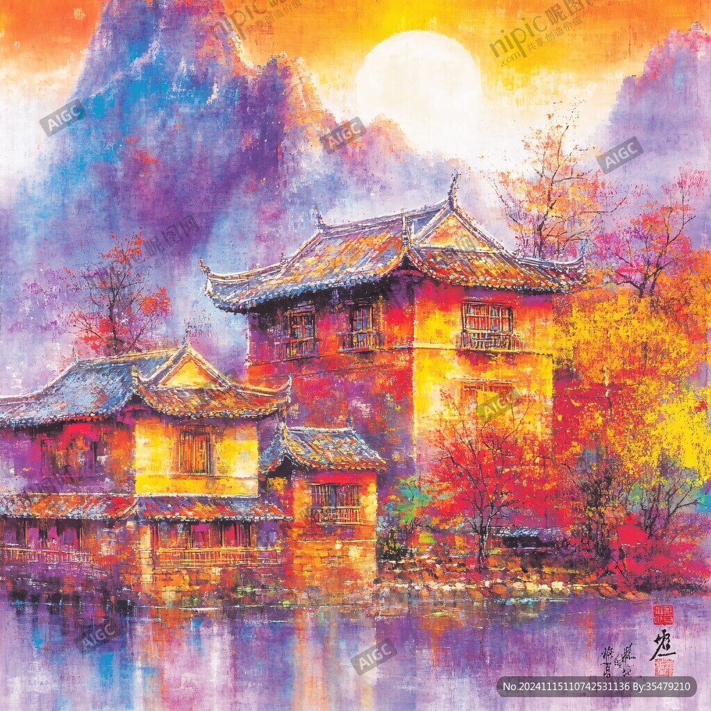 日出江南画芯