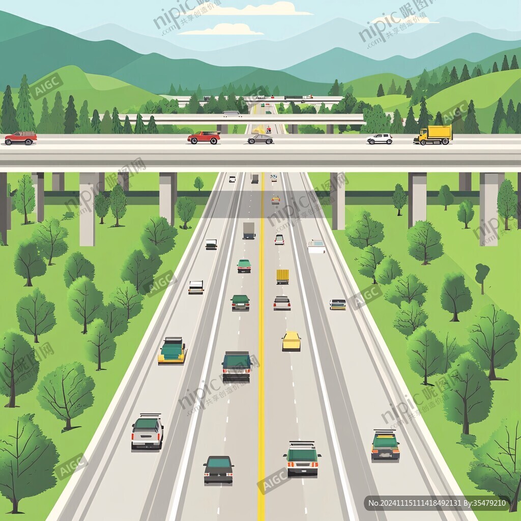 有汽车的高速公路