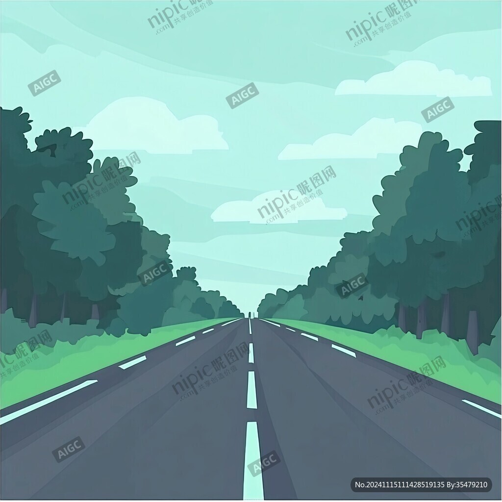 大路透视背景