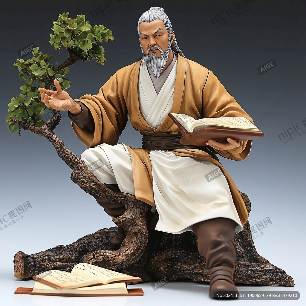 神医华佗木雕