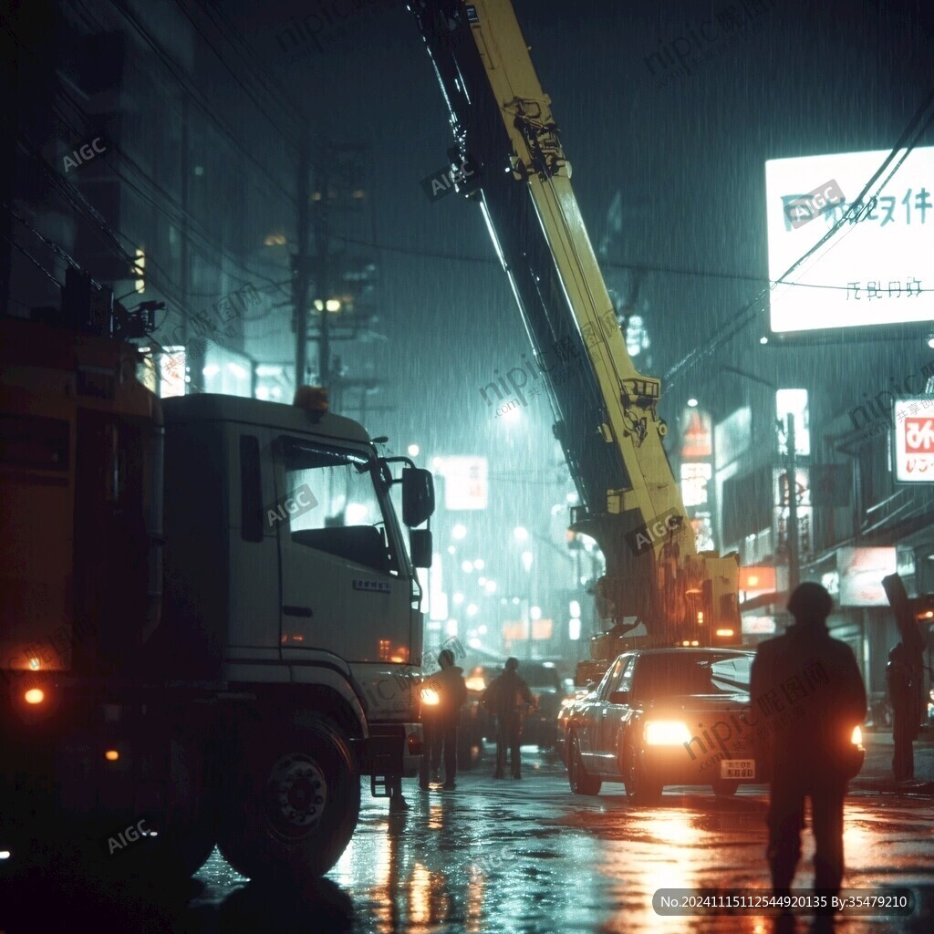 施工作业夜景
