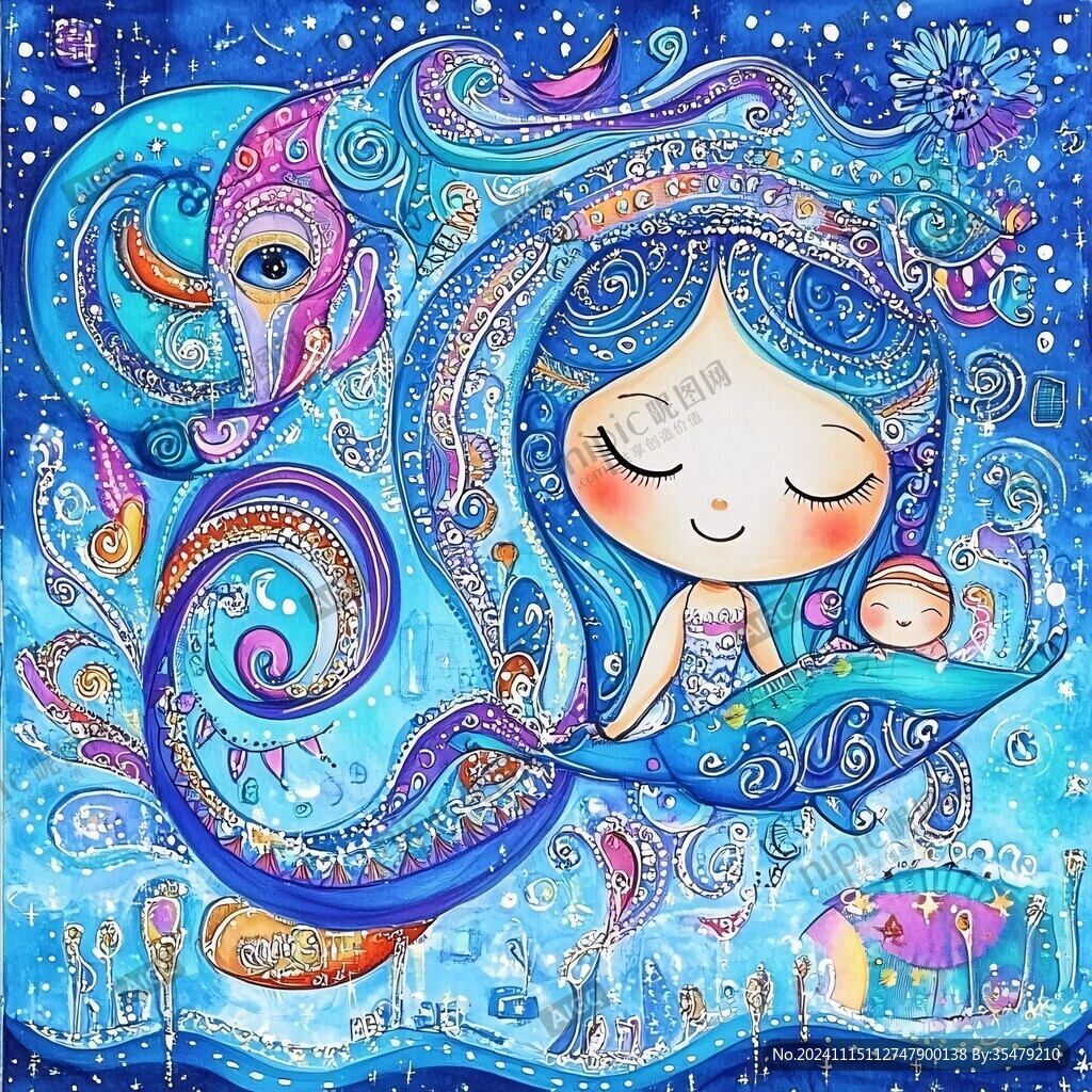 小女孩的海洋梦境