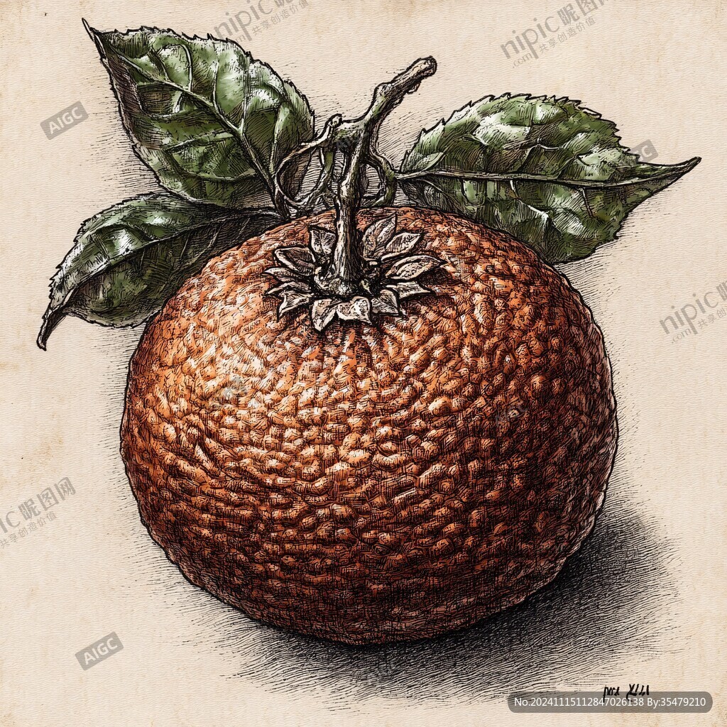 砂糖橘插画设计