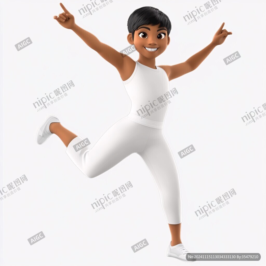 三维插图卡通人物男性