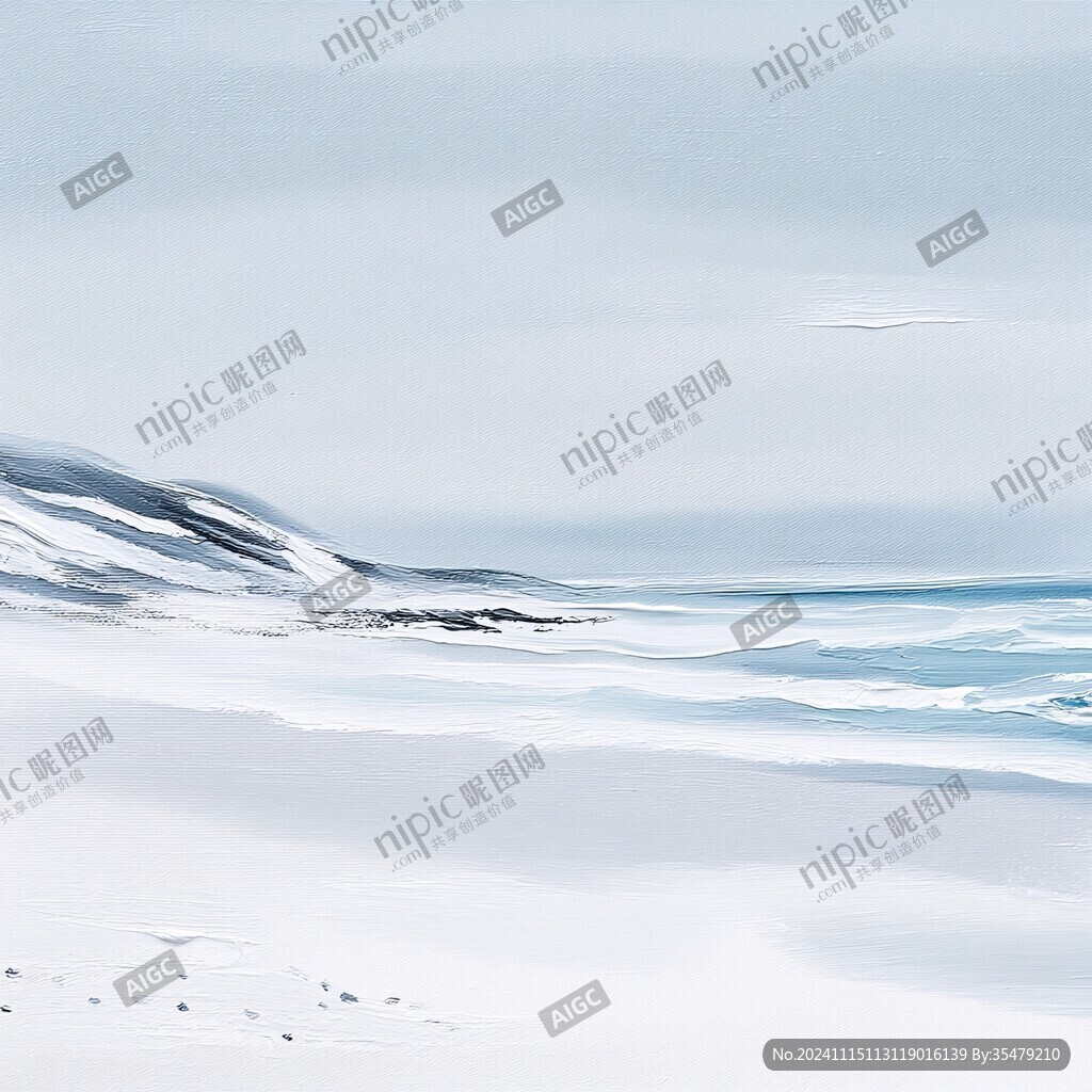 插画蓝天大海