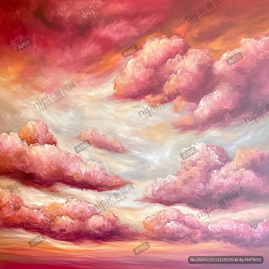 炫丽云彩油画