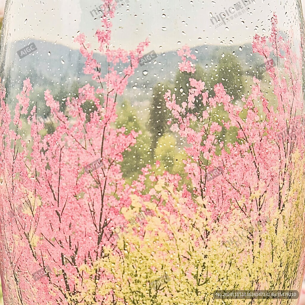 樱花纹瓶