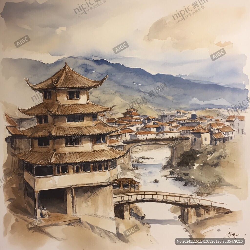 横店水彩