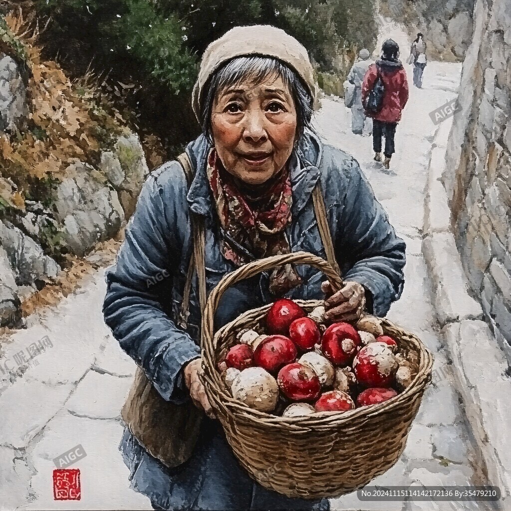 冬日红柿染山乡