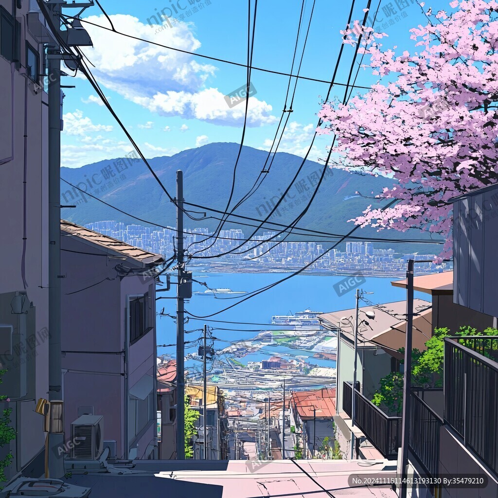 日系风景插画