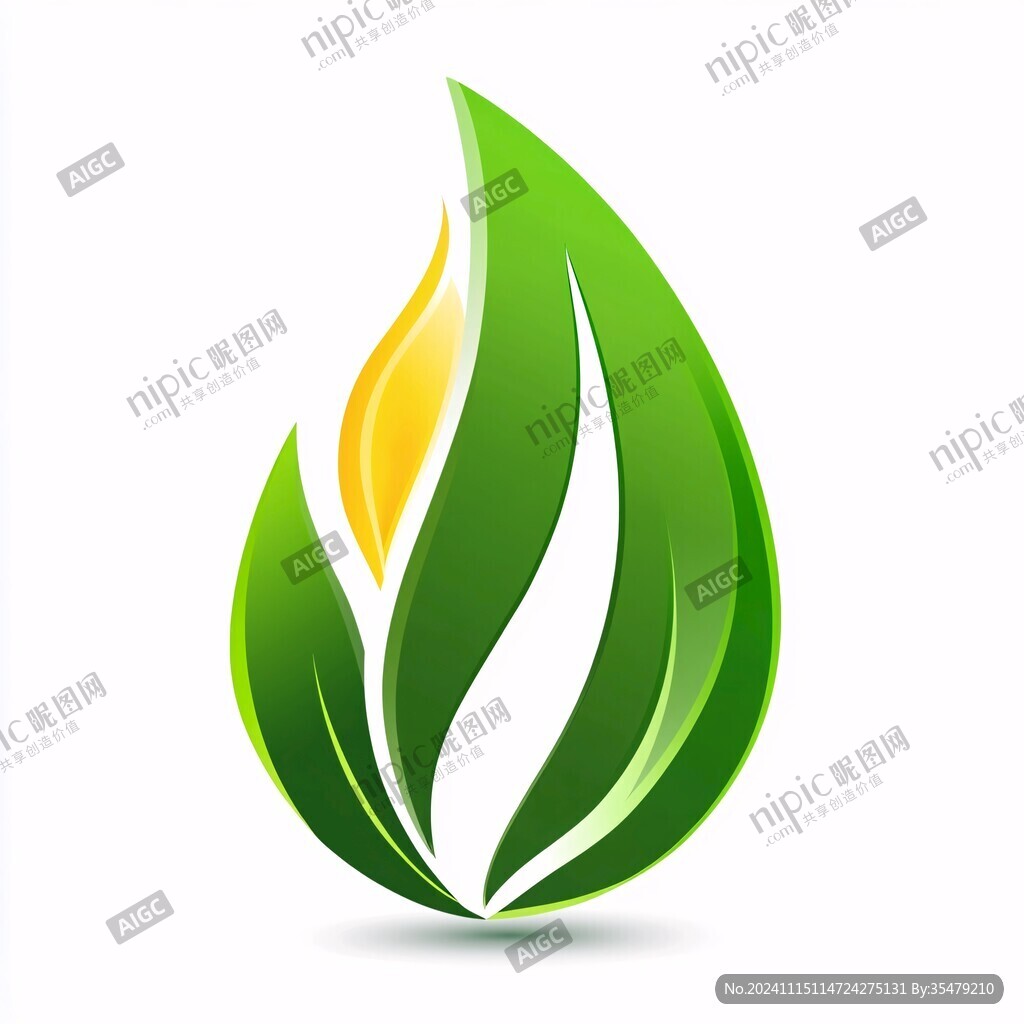 农业水滴叶子logo