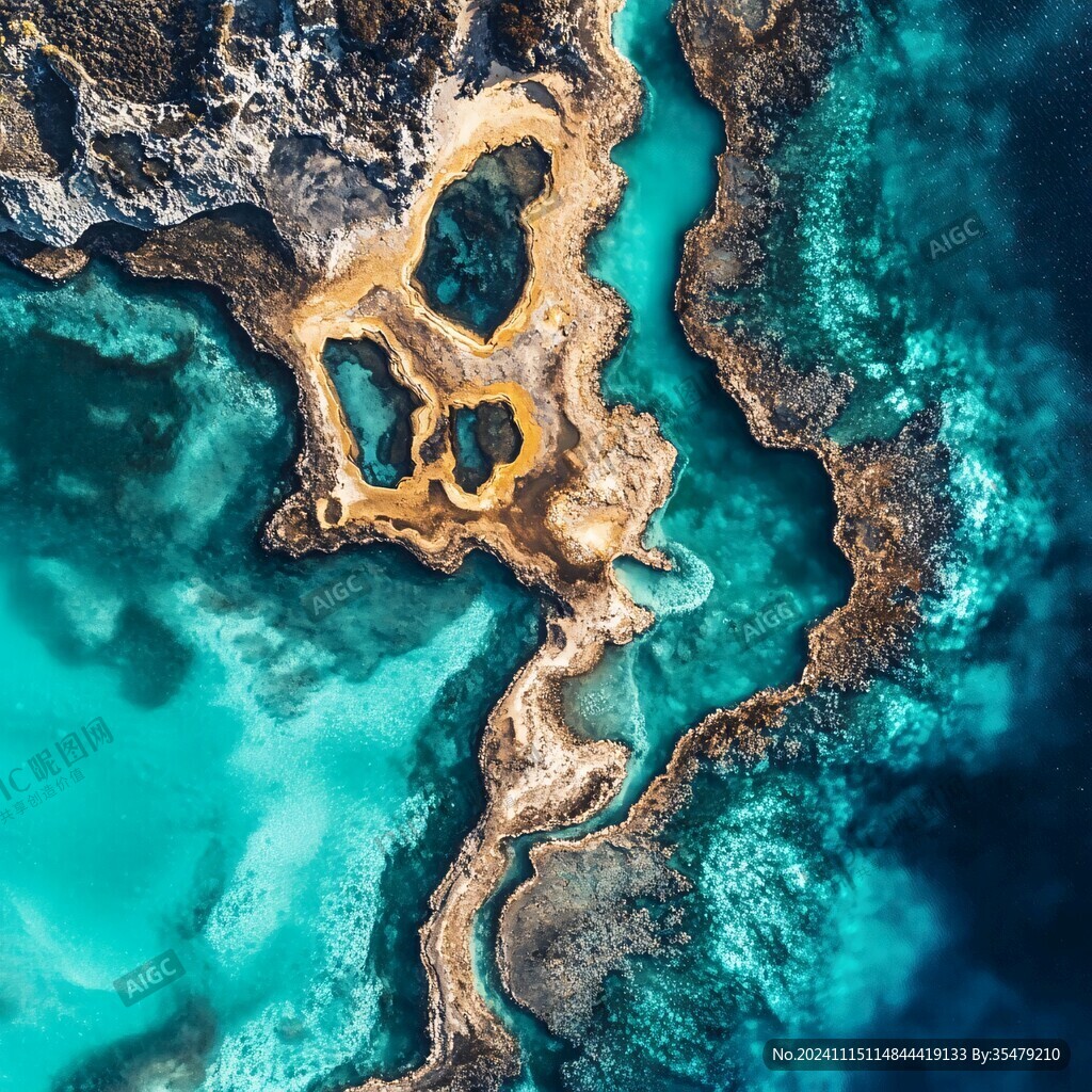 俯拍翡翠湖
