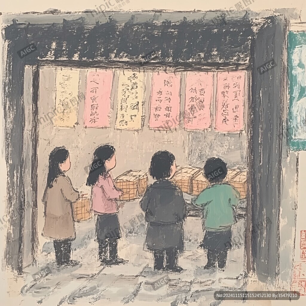 年糕店插画