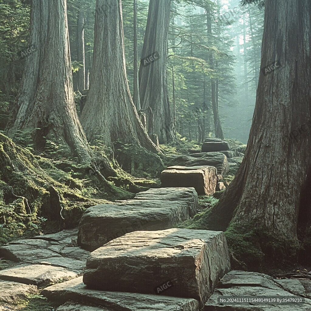 水杉与青苔