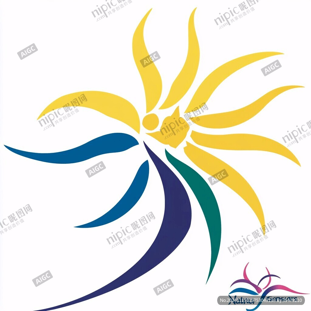 双手托太阳logo