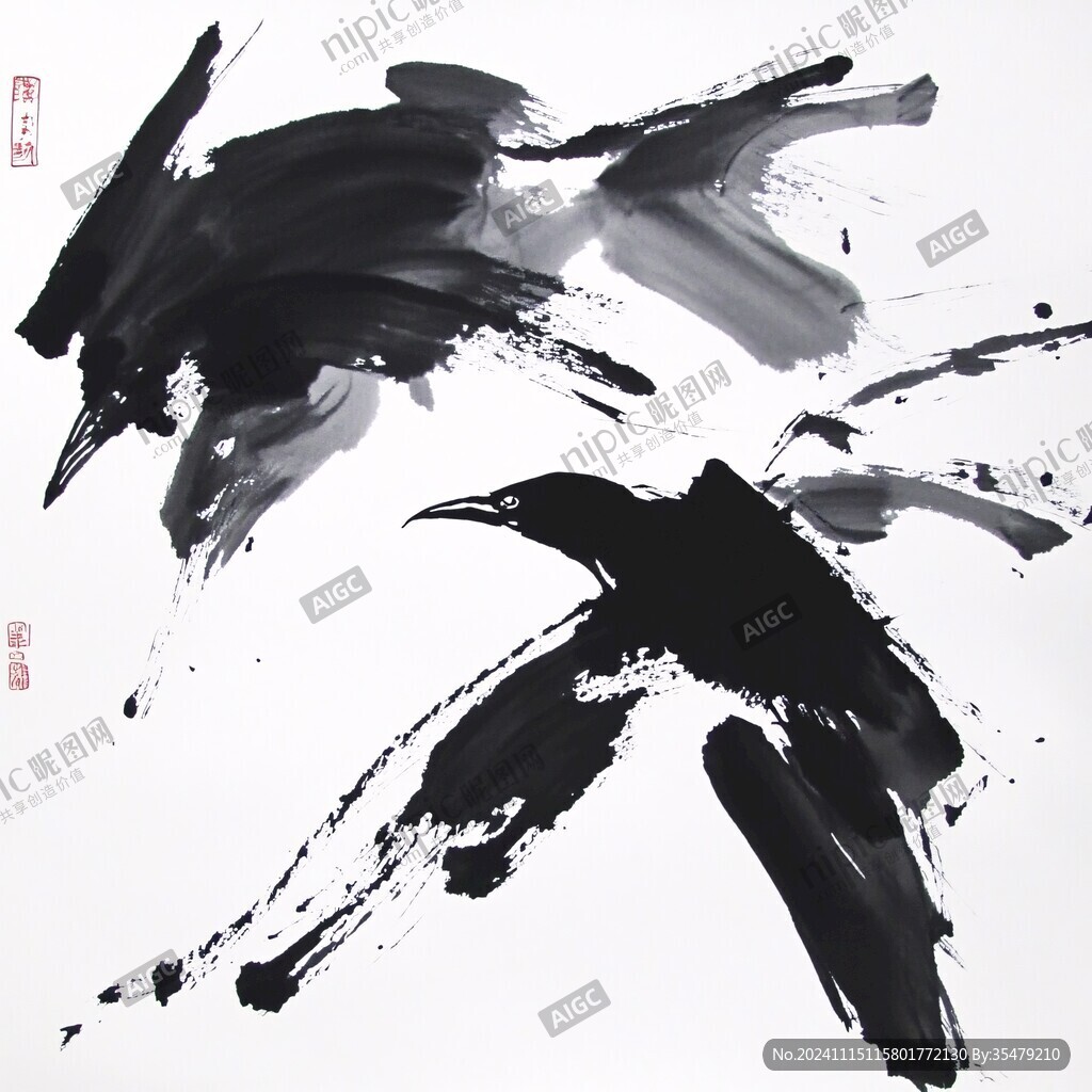水墨鱼小品