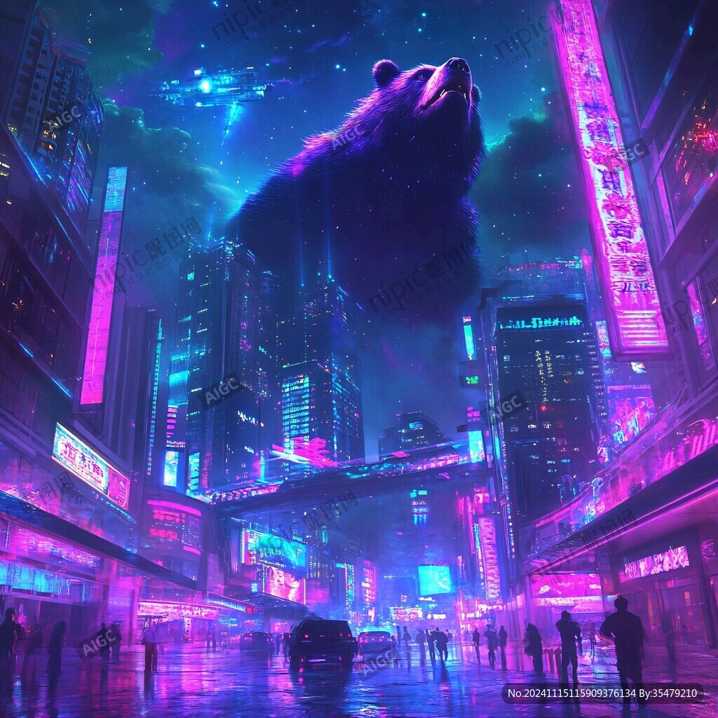 场景赛博插画