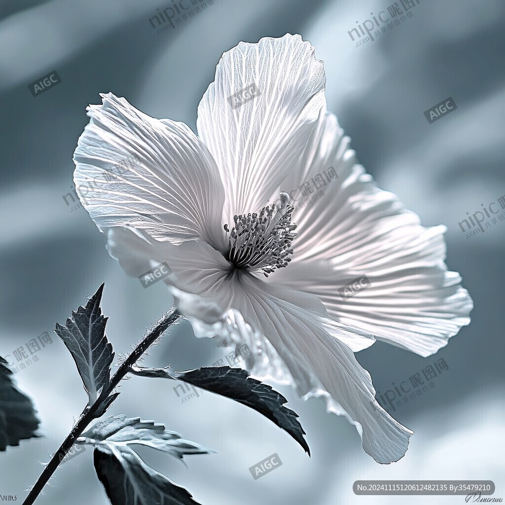 木槿花白槿花