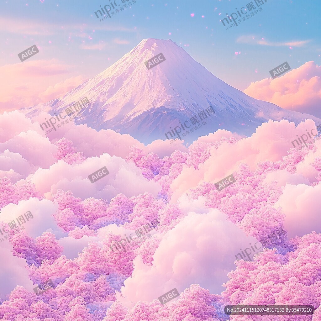 粉色的奇幻风景