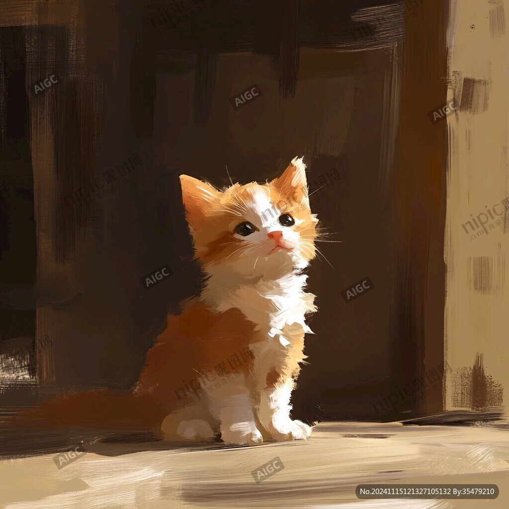 阳光下的小花猫