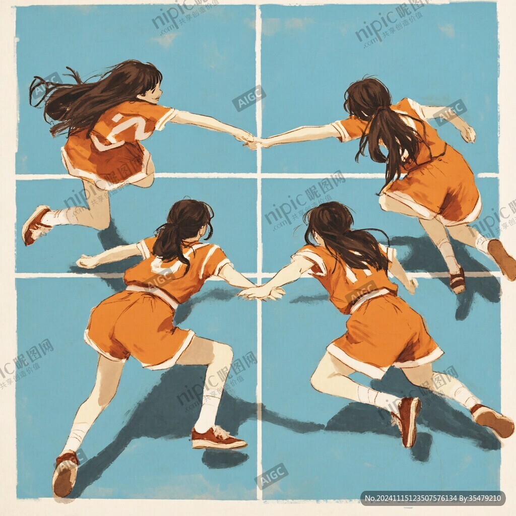打排球插画