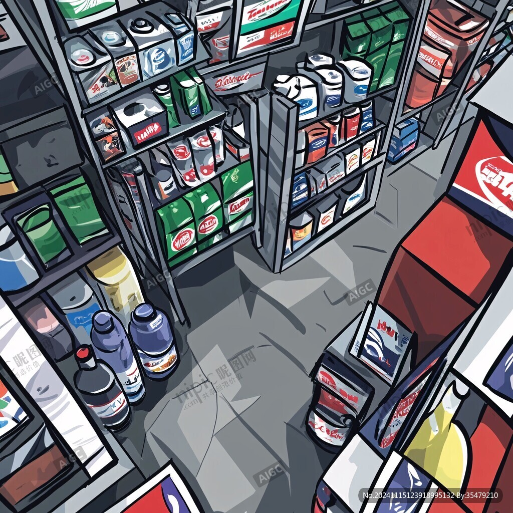 超市手绘插画设计