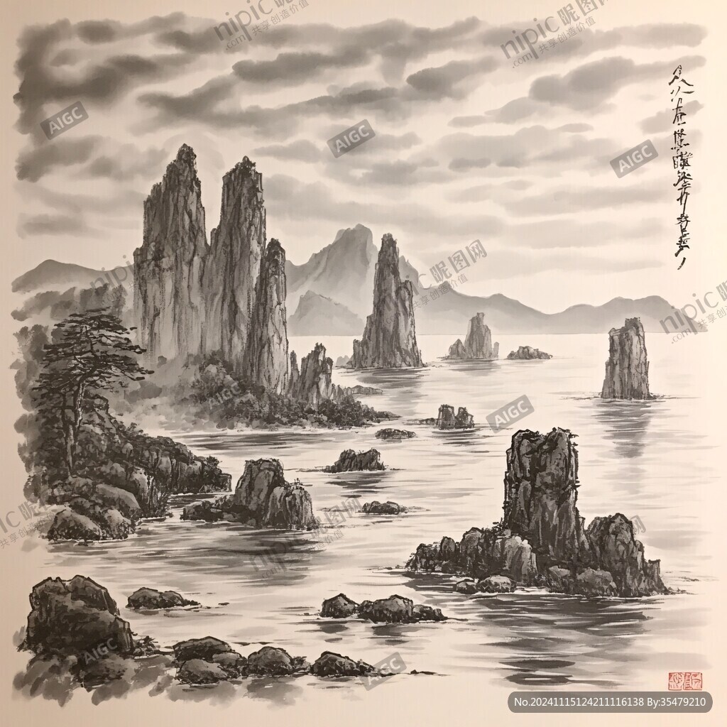 水墨古画