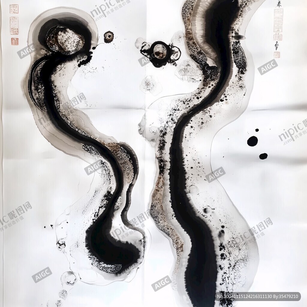 抽象水墨禅意墨韵