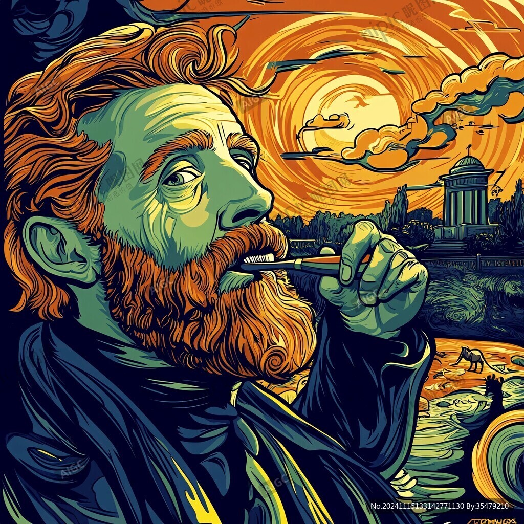 潮牌烟雾插画