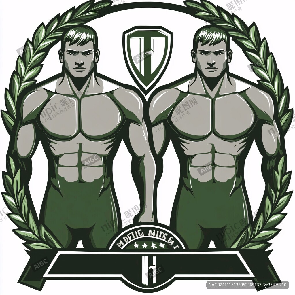 h健身房logo
