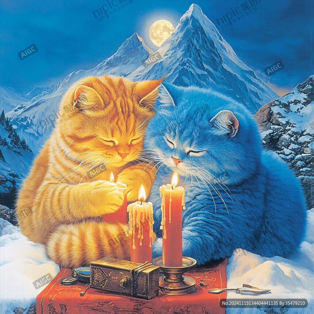 猫咪趣味插画