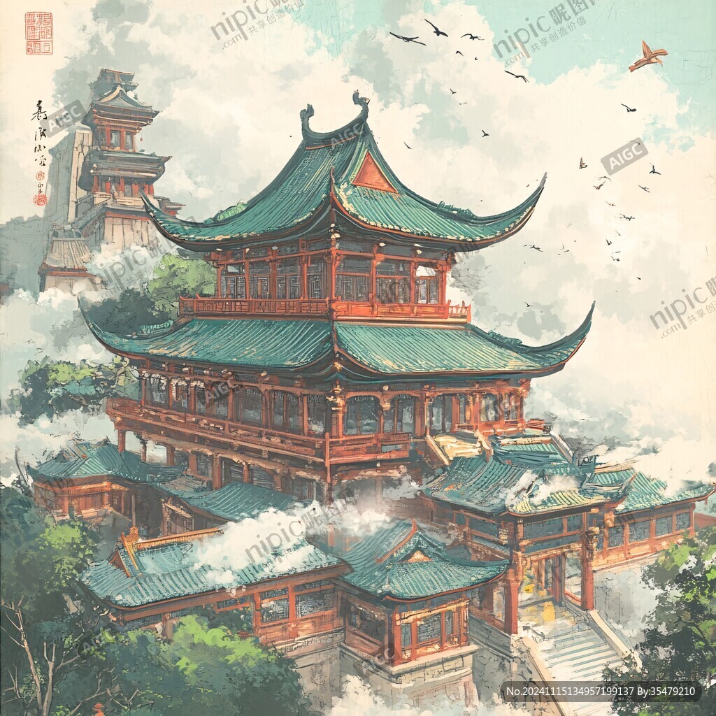 崇安阁插画