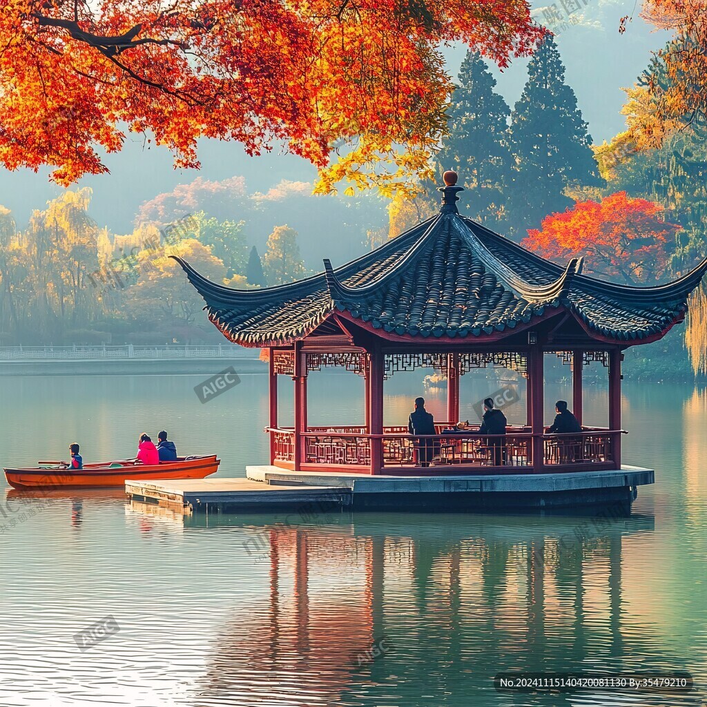 秋色古亭