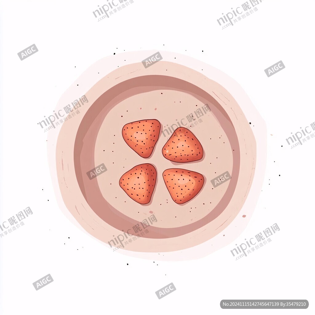 草莓麻薯冰插画