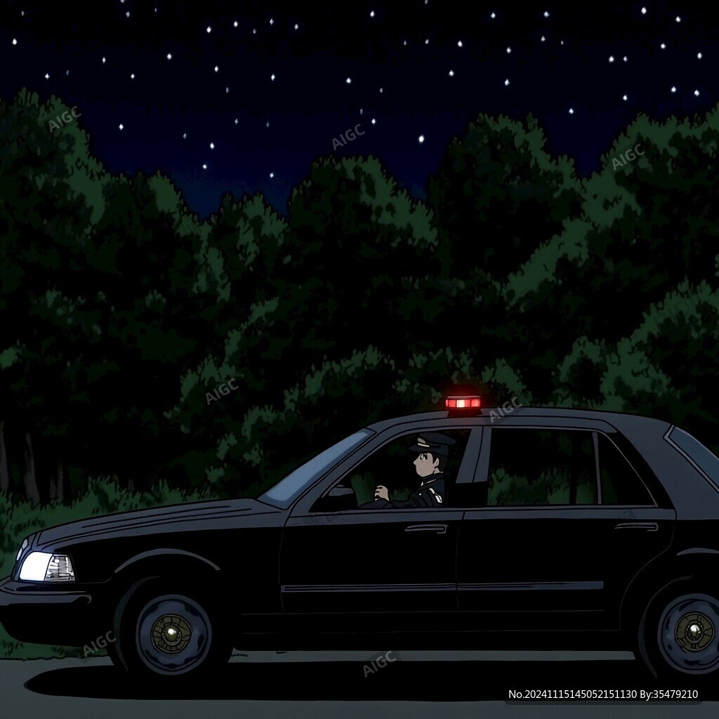 警车插画