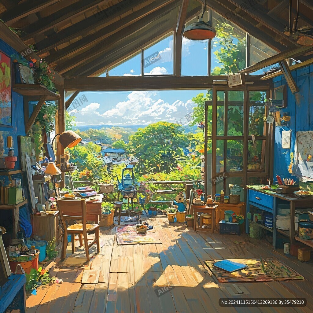 动漫场景插画