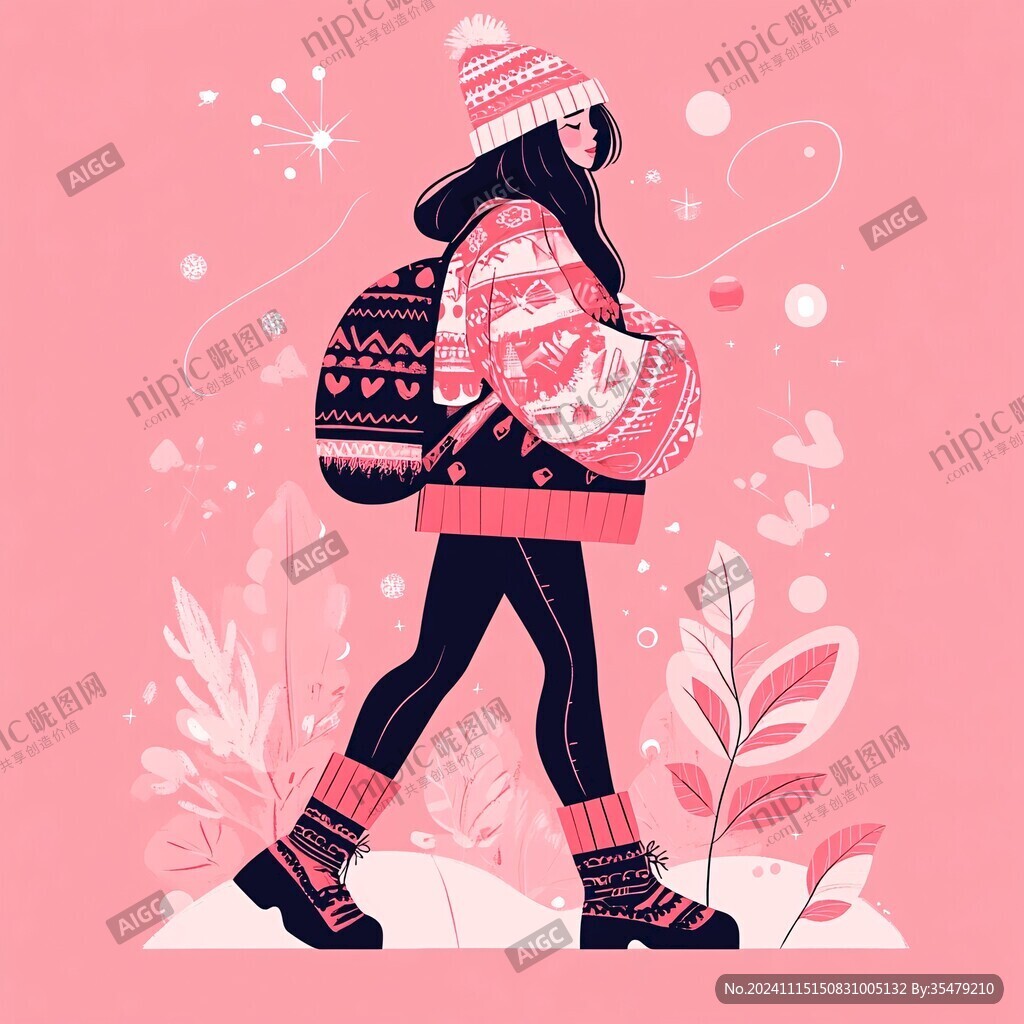 冬季服装插画