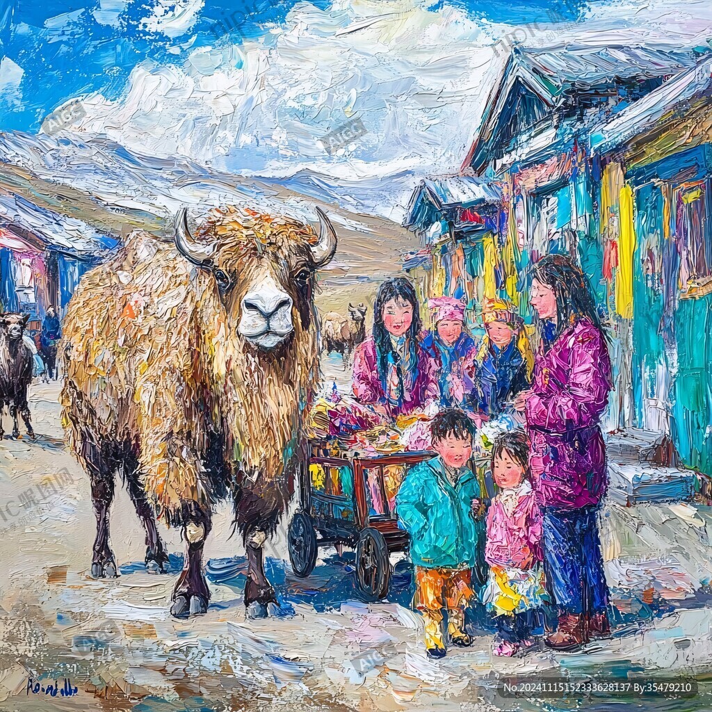 蒙古油画