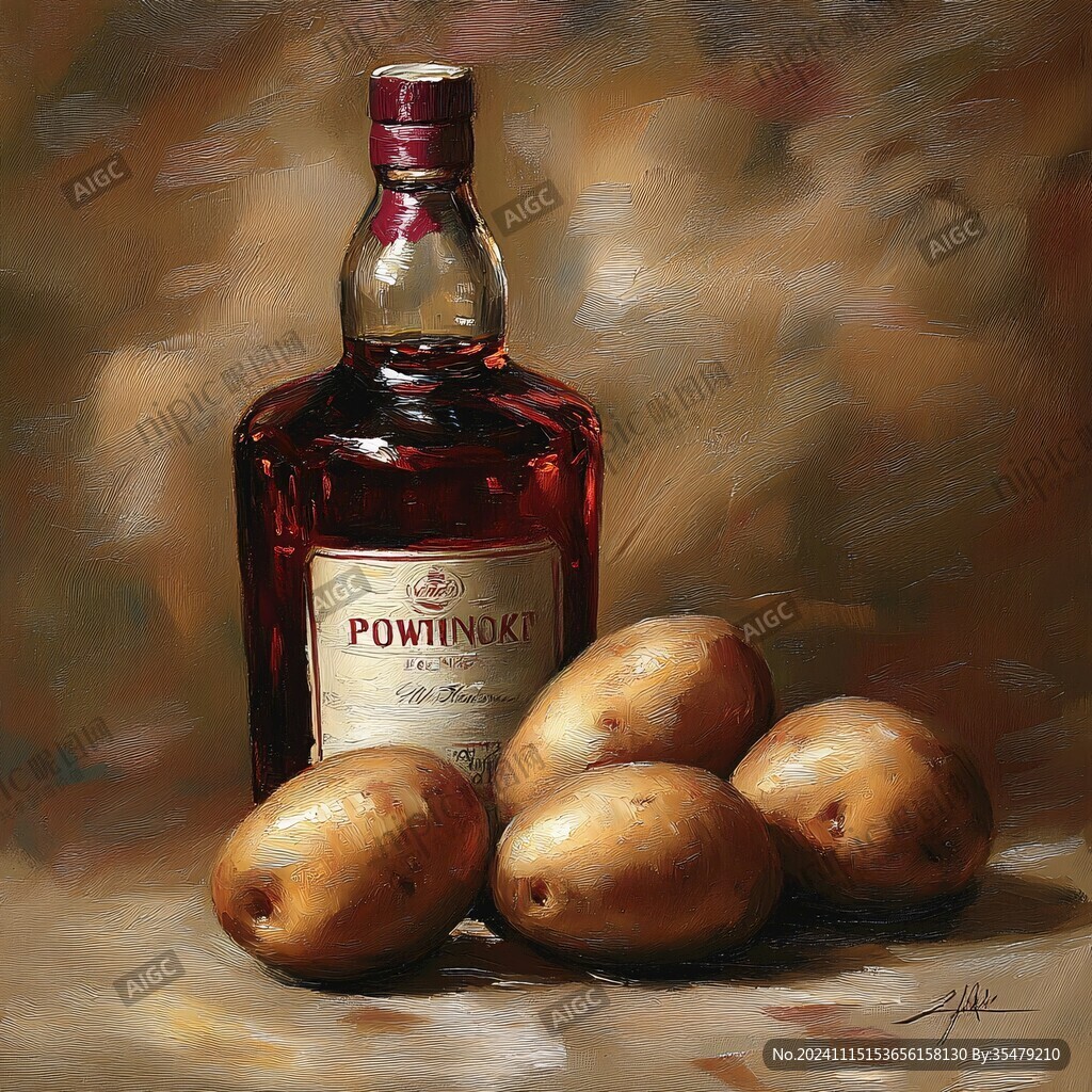 洋酒油画