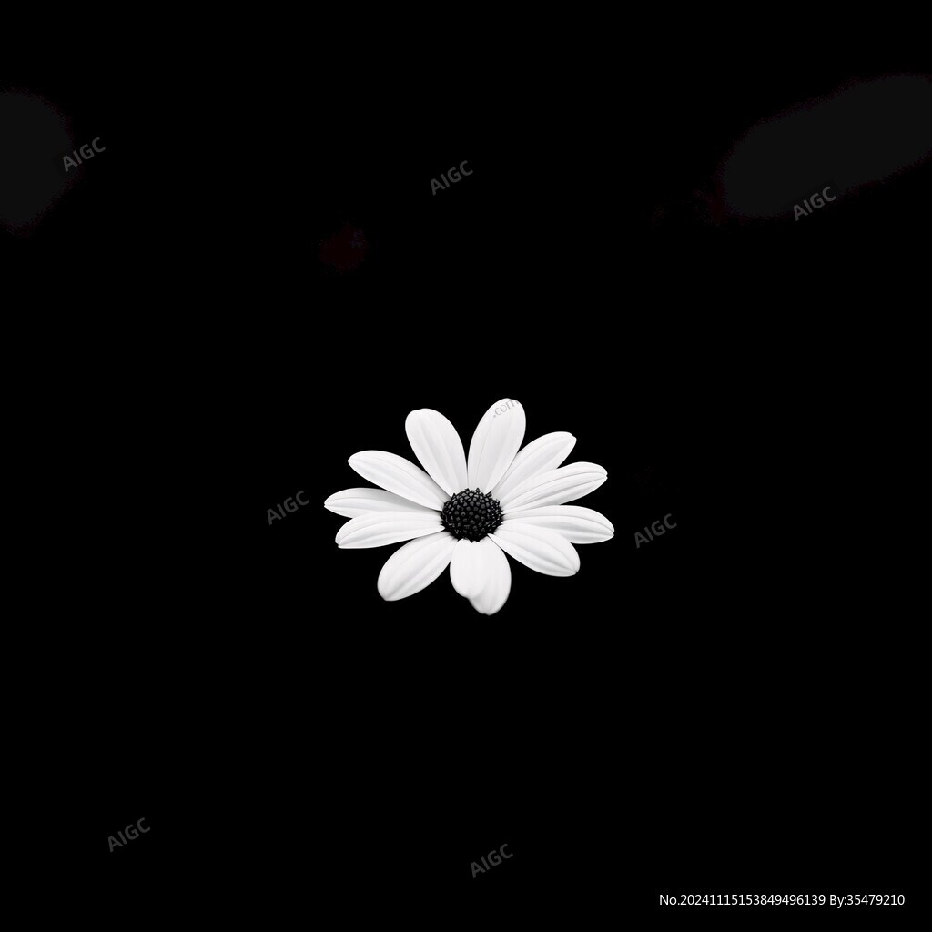 黑背景小白花