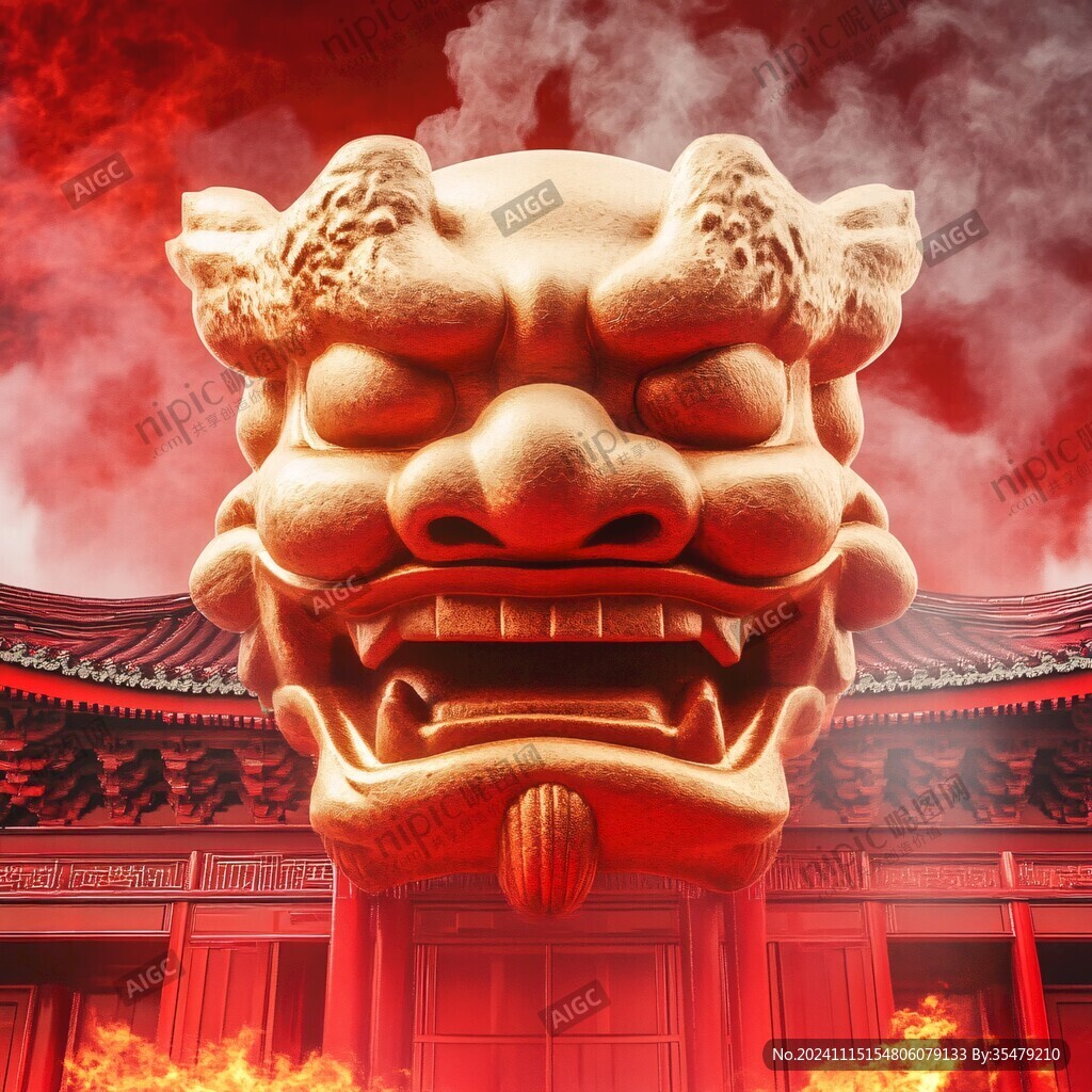 兽首中式大门