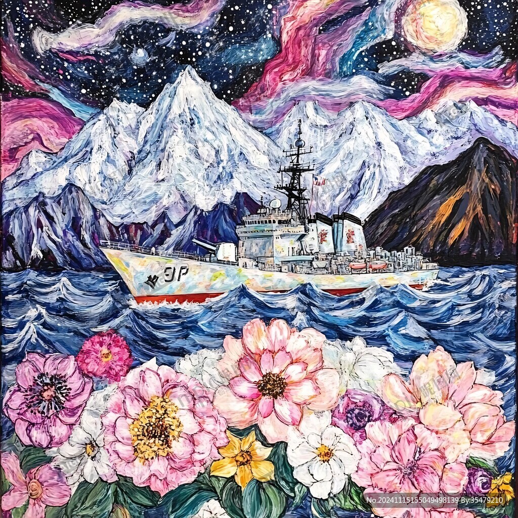 雪莲包装插画